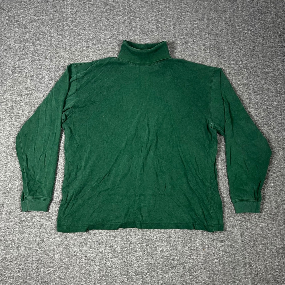 Vintage J. Crew Oarsman Turtleneck Long Sleeve Shirt Men's Large Green Preppy